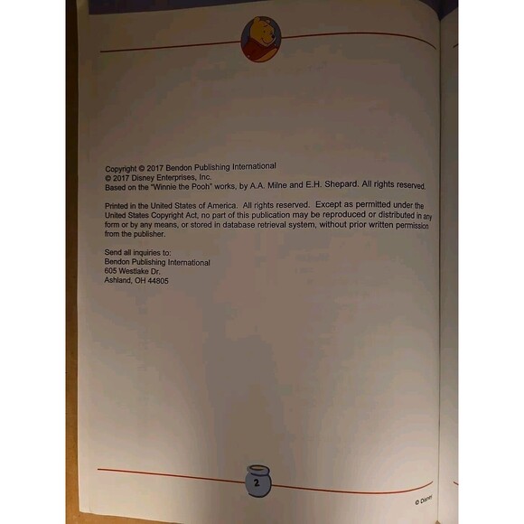 Disney Shapes And Sizes Activity Book 2017 Winnie The Pooh Children's Education - Picture 5 of 8